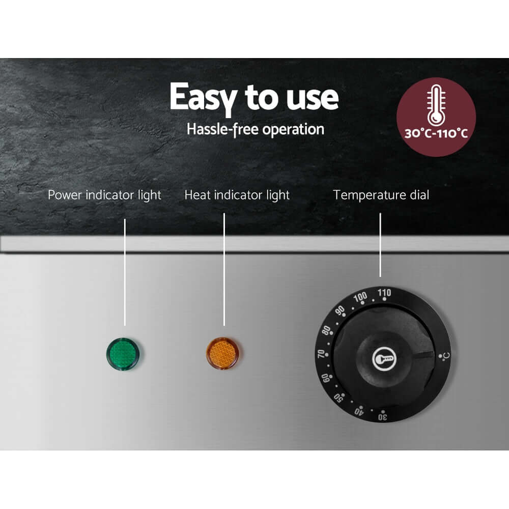 Devanti Bain Marie 3 Pan Food Warmer – Commercial Use - SportZone.co.nz