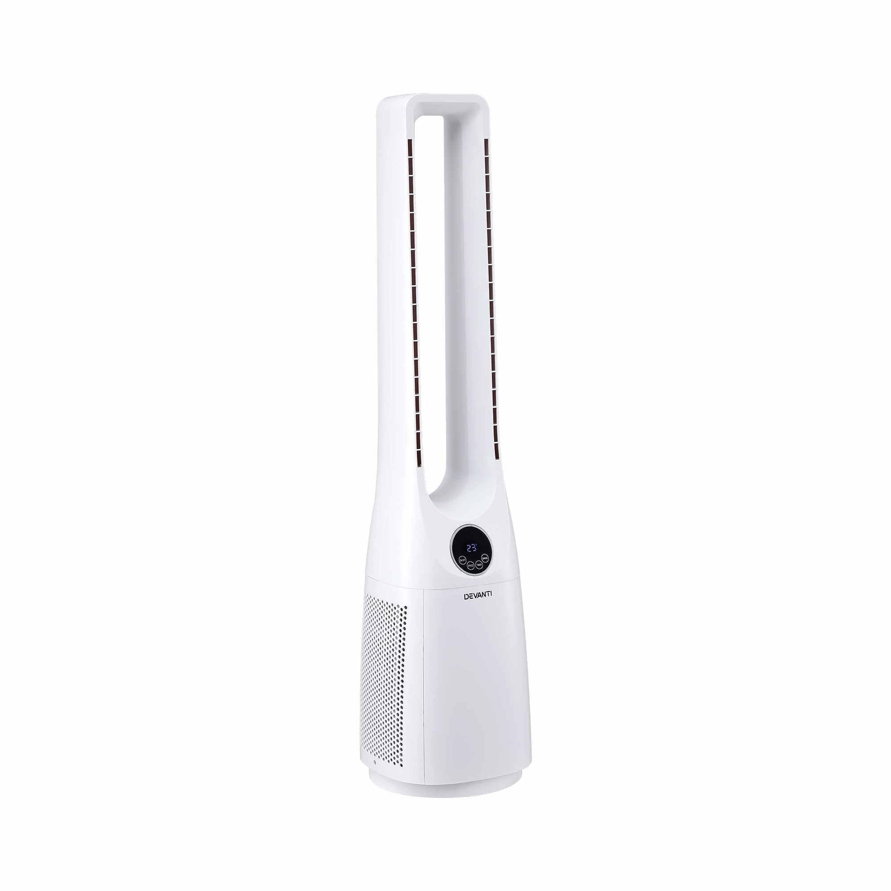 Devanti Bladeless Tower Fan 100cm 2-in-1 Cooling Airflow Purifying Remote - SportZone.co.nz