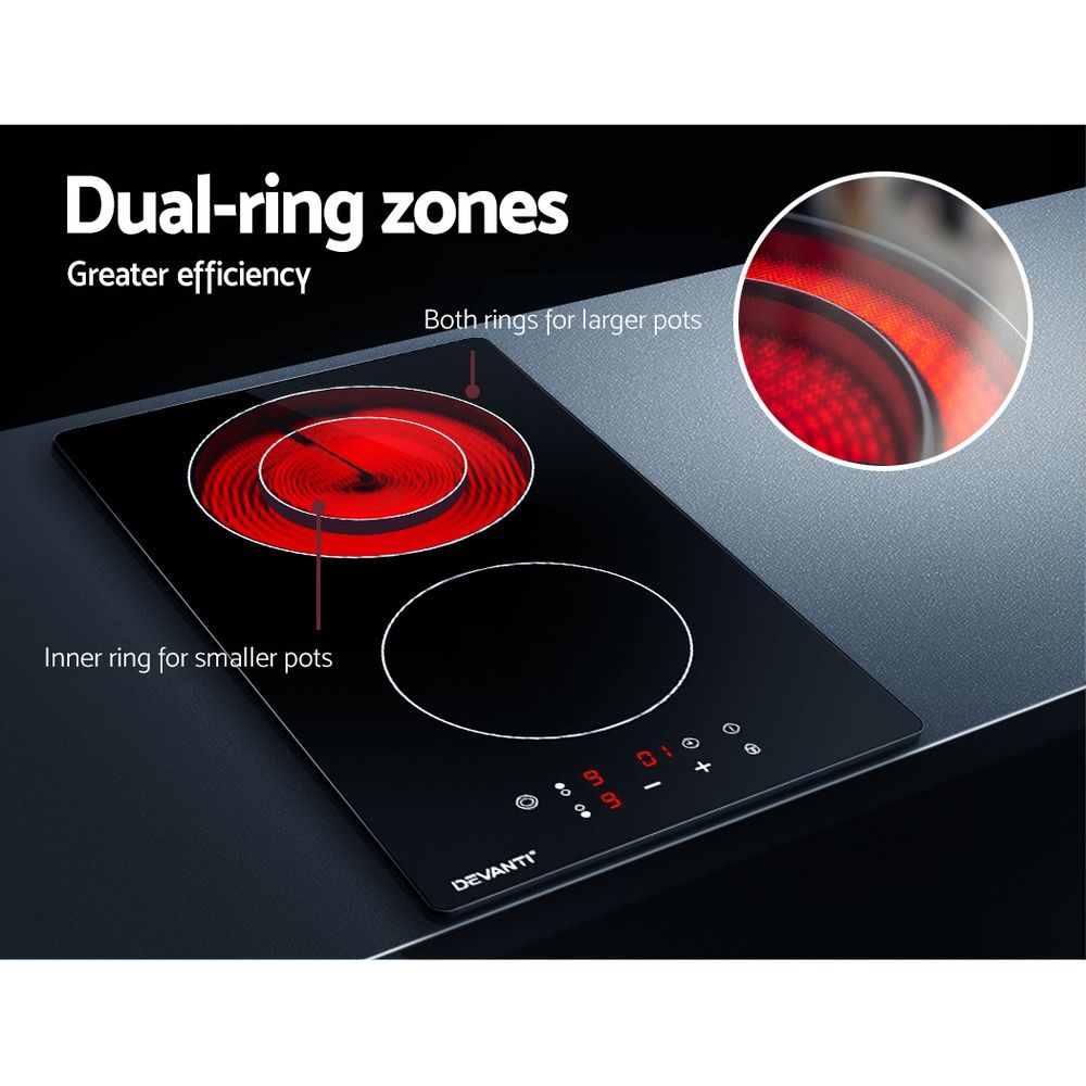 Devanti Electric Ceramic Cooktop 30cm - SportZone.co.nz