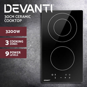 Devanti Electric Ceramic Cooktop 30cm - SportZone.co.nz