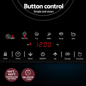 Devanti Electric Ceramic Cooktop 30cm - SportZone.co.nz