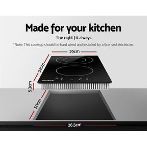 Devanti Electric Ceramic Cooktop 30cm - SportZone.co.nz