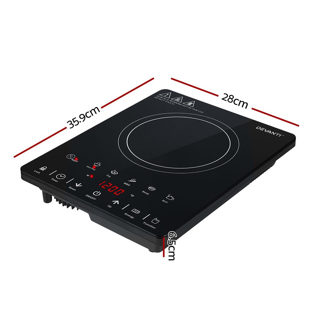 Devanti Electric Ceramic Cooktop 30cm - SportZone.co.nz