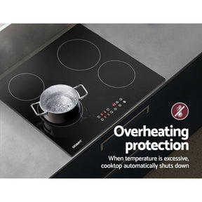 Devanti Electric Ceramic Cooktop 60cm Touch Control - SportZone.co.nz