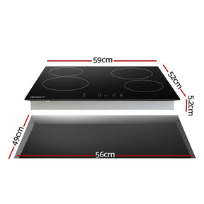 Devanti Electric Ceramic Cooktop 60cm Touch Control - SportZone.co.nz