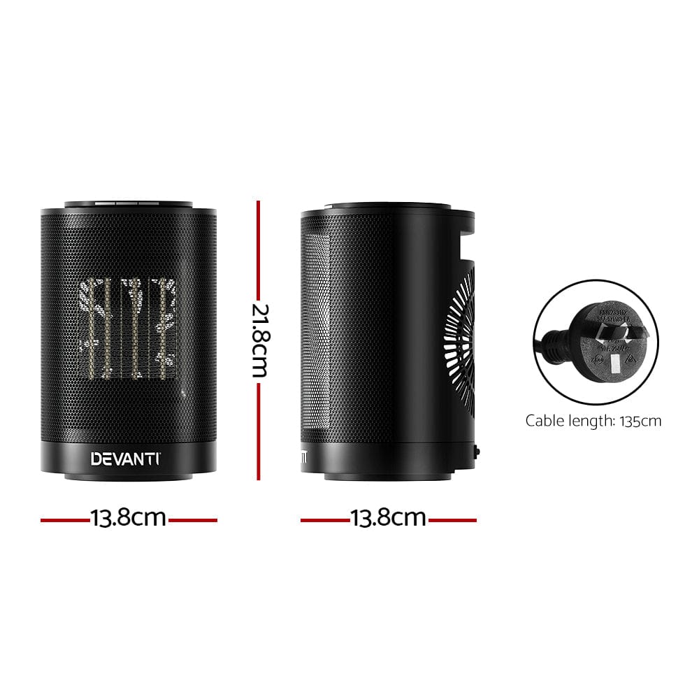 Devanti Electric Fan Heater 1200W - SportZone.co.nz