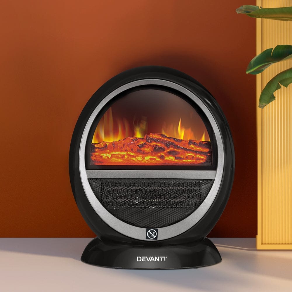 Devanti Electric Fireplace Fire Heaters 1500W - SportZone.co.nz