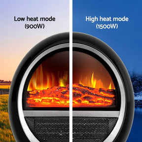 Devanti Electric Fireplace Fire Heaters 1500W - SportZone.co.nz