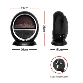 Devanti Electric Fireplace Fire Heaters 1500W - SportZone.co.nz