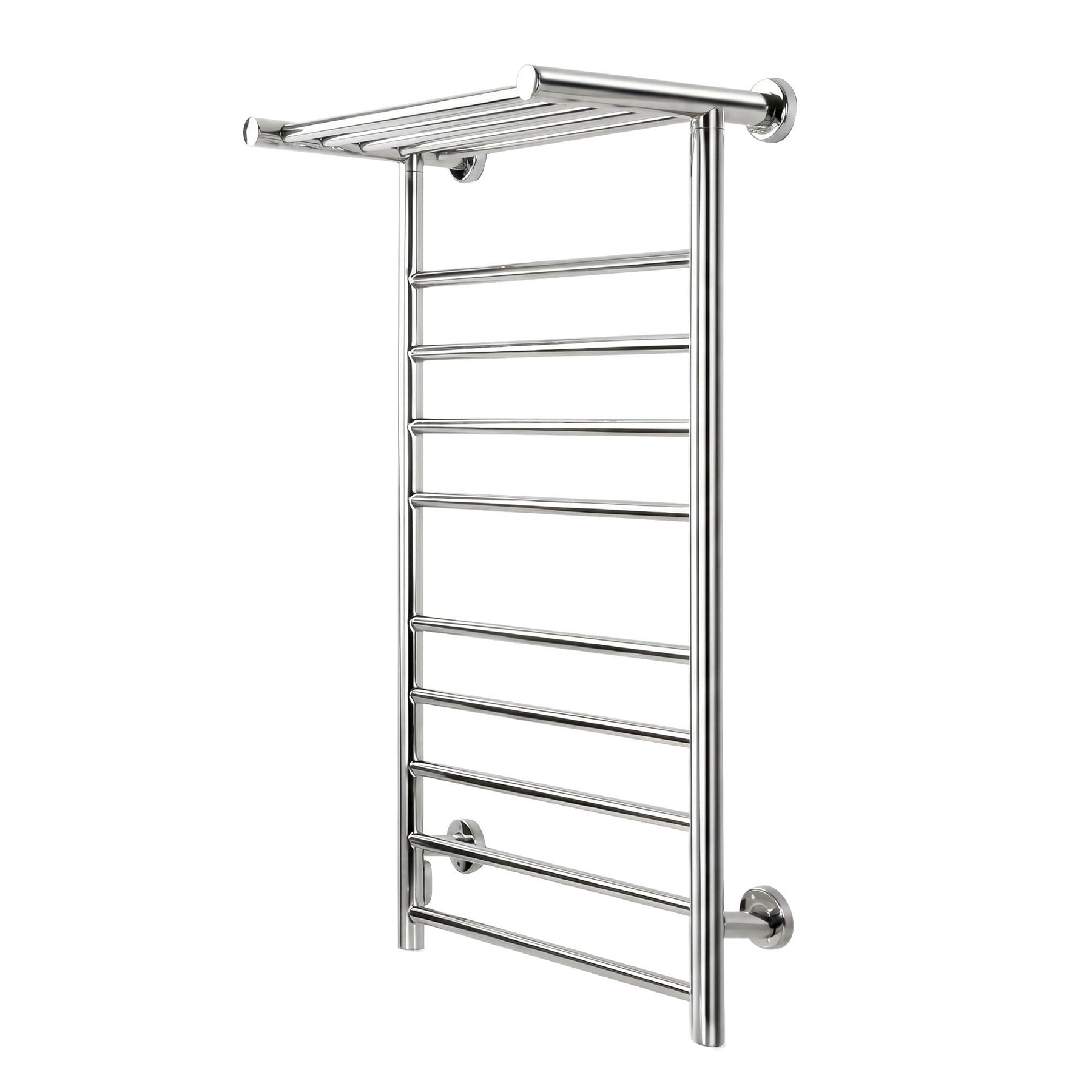 Devanti Electric Heated Towel Rail Rack 14 Bars Wall Mounted Clothes Dry Warmer - SportZone.co.nz