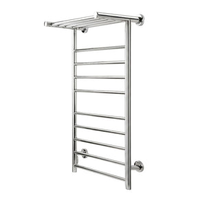 Devanti Electric Heated Towel Rail Rack 14 Bars Wall Mounted Clothes Dry Warmer - SportZone.co.nz