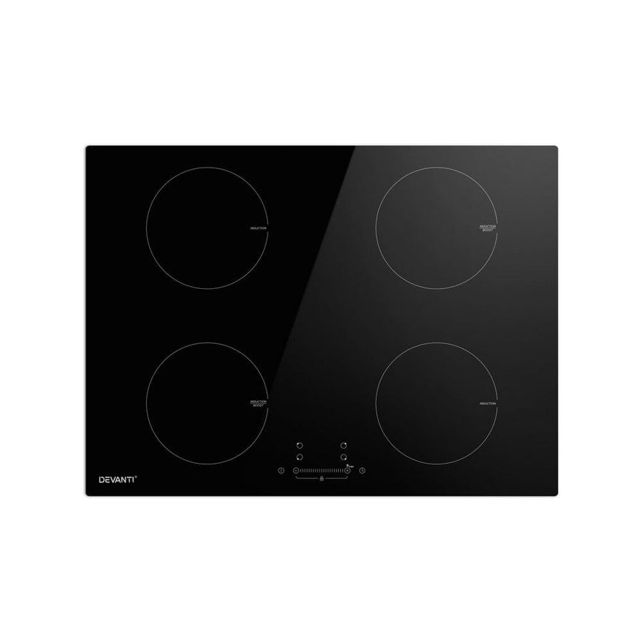 Devanti 70cm Electric Induction Cooktop - 4 Zone 7000W Stove