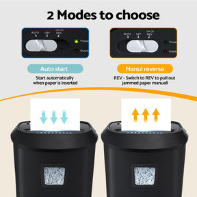 Devanti Electric Paper Shredder for Home Office 10 A4 Paper Sheet Cross-Cut Paper - SportZone.co.nz