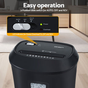 Devanti Electric Paper Shredder for Home Office 10 A4 Paper Sheet Cross-Cut Paper - SportZone.co.nz
