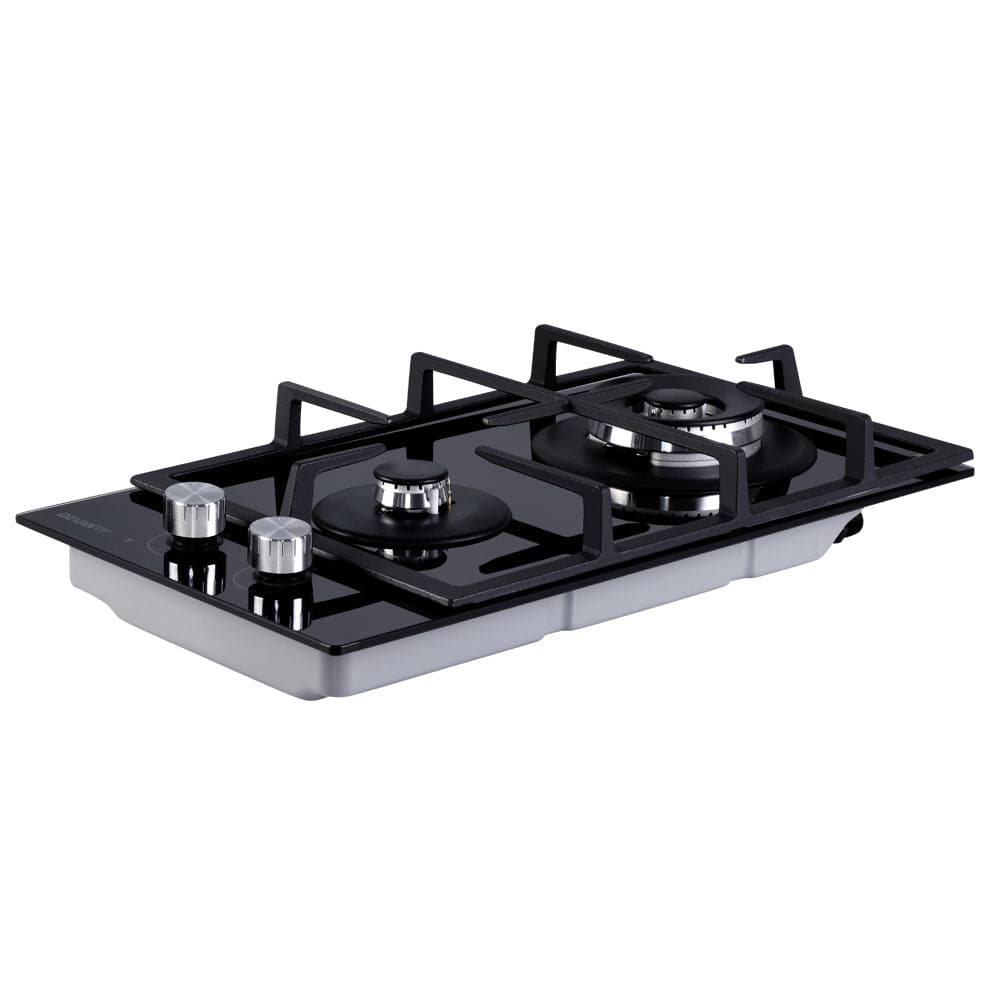 Devanti Gas Cooktop 30cm 2 Burner Black - SportZone.co.nz