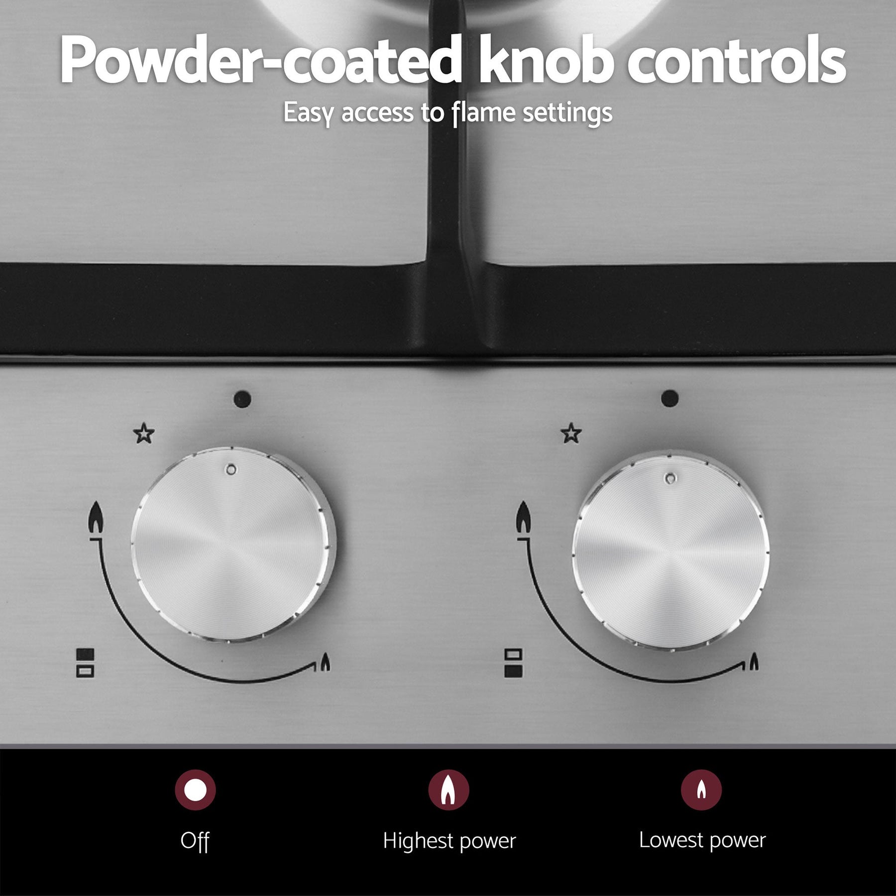 Devanti Gas Cooktop 30cm 2 Burner Silver - SportZone.co.nz