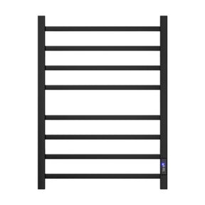 Devanti Heated Towel Rail 8 Square Bars with Timer Electric Heater Warmer Rack - SportZone.co.nz
