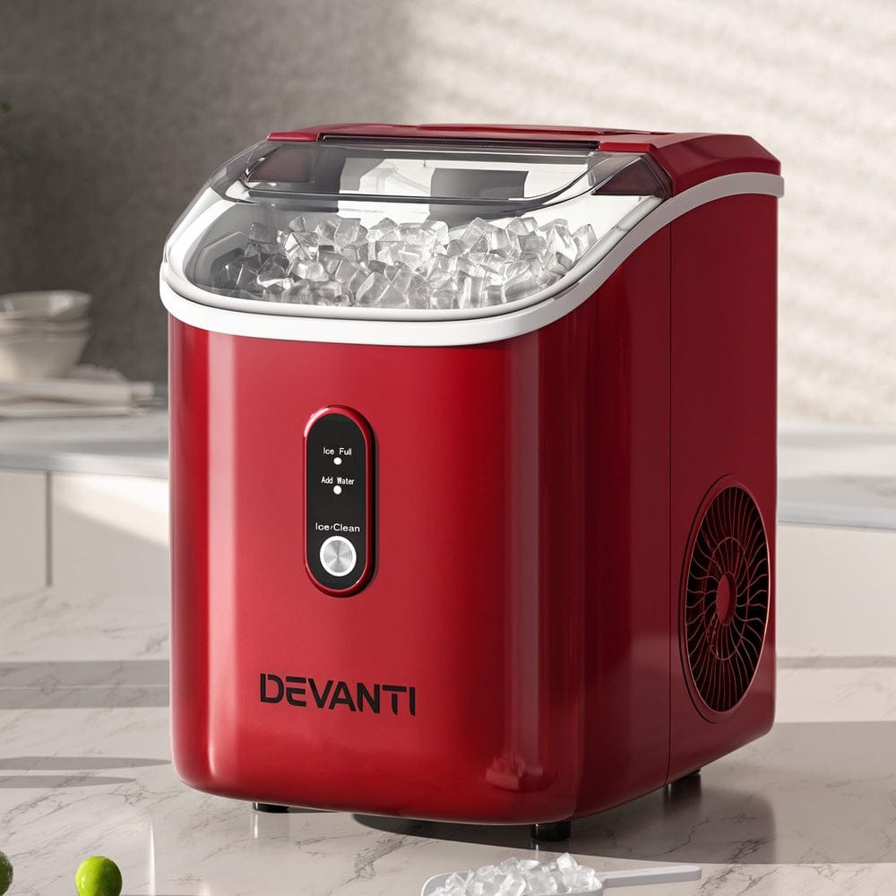 Devanti Ice Maker Machine 15kg Nugget Chewable Ice Cube - SportZone.co.nz