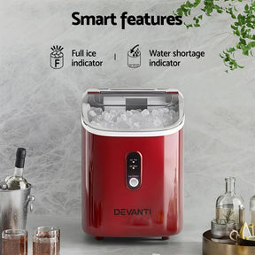 Devanti Ice Maker Machine 15kg Nugget Chewable Ice Cube - SportZone.co.nz