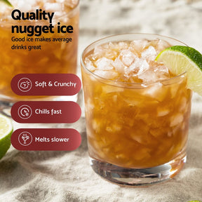 Devanti Ice Maker Machine 15kg Nugget Chewable Ice Cube - SportZone.co.nz