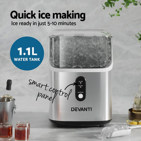 Devanti Ice Maker Machine 15kg Nugget Ice Cube - SportZone.co.nz