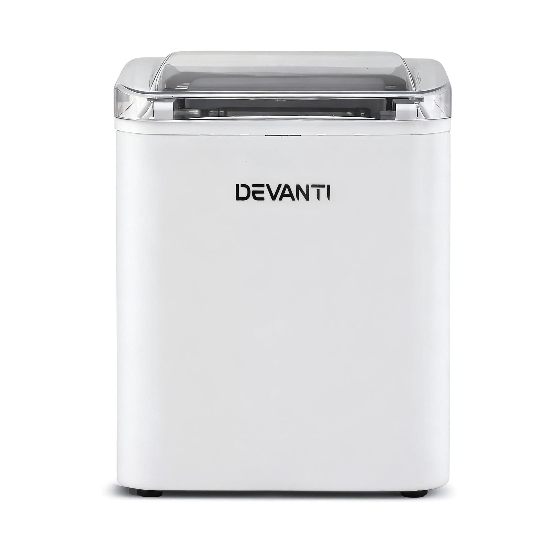 Devanti Ice Maker Machine Portable 12kg Countertop w/Self Cleaning 1.2L White - SportZone.co.nz