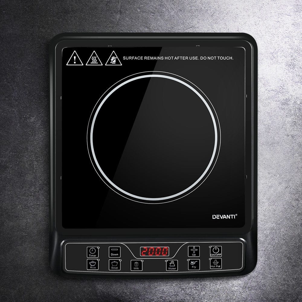 Devanti Induction Cooktop 30cm Portable Cooker - SportZone.co.nz