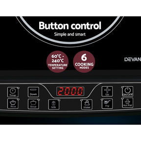 Devanti Induction Cooktop 30cm Portable Cooker - SportZone.co.nz