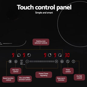Devanti Induction Cooktop 60cm Electric Cooker - SportZone.co.nz