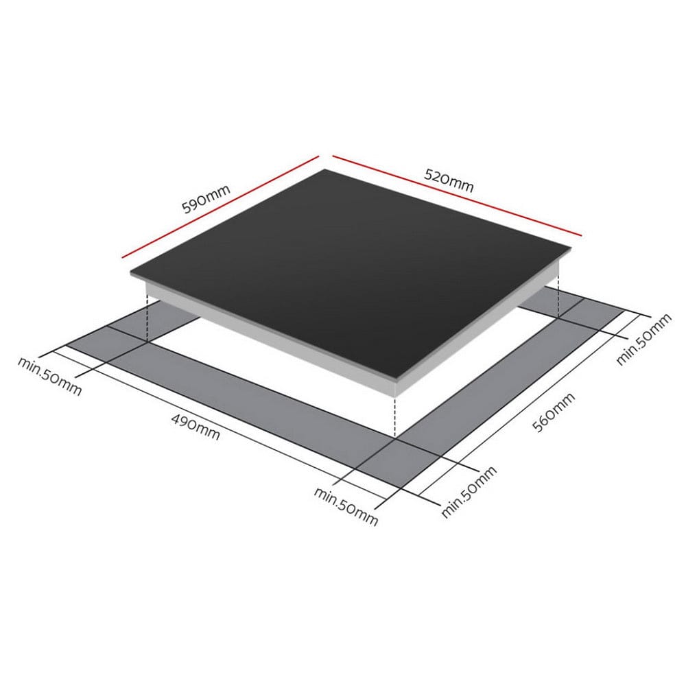 Devanti Induction Cooktop 60cm Electric Cooker - SportZone.co.nz
