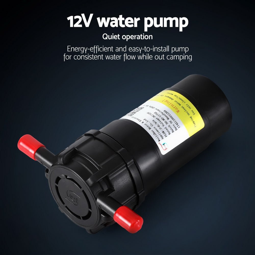 Devanti Portable Gas Water Heater LPG-powered System Black With Pump - SportZone.co.nz