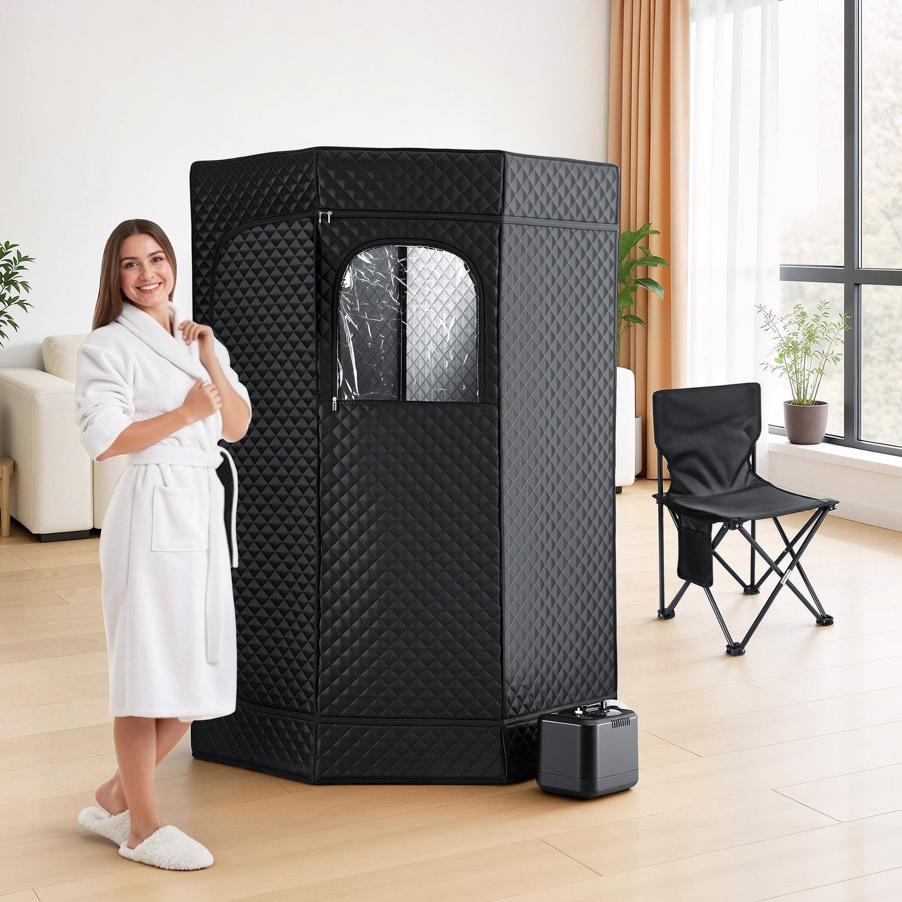 steam sauna tent Devanti Portable Steam Sauna Tent 1000W