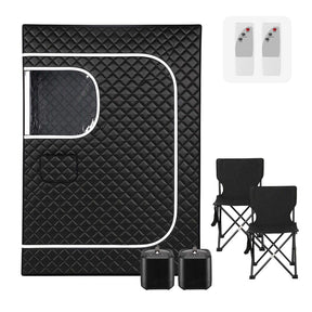 Devanti Portable Steam Sauna Tent 2 Person 1000W 3L Steamer Home SPA 60Min Timer - SportZone.co.nz