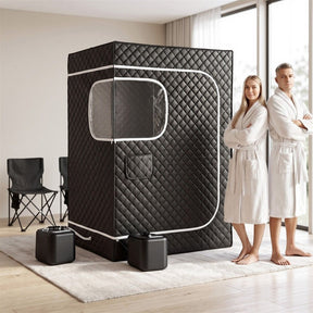 Devanti Portable Steam Sauna Tent 2 Person 1000W 3L Steamer Home SPA 60Min Timer - SportZone.co.nz