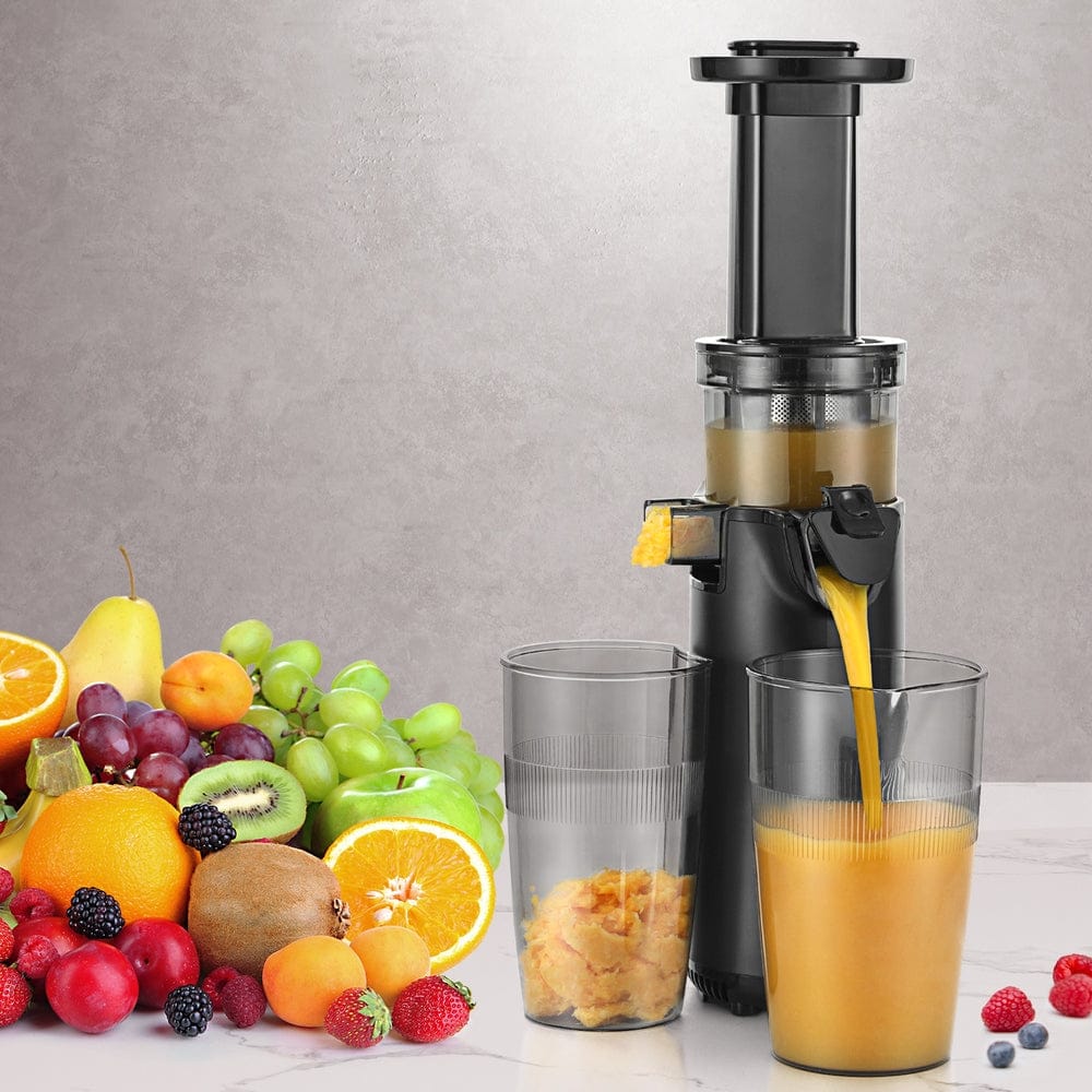 Devanti Slow Juicer Cold Press Fruit Juice Extractor 130W Black - SportZone.co.nz