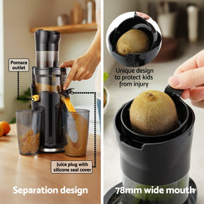 Devanti Slow Juicer Cold Press Fruit Juicer - SportZone.co.nz