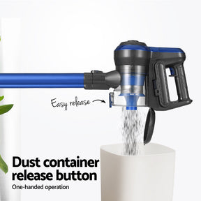 Devanti Stick Vacuum Cleaner Brushless Cordless 250W Blue - SportZone.co.nz