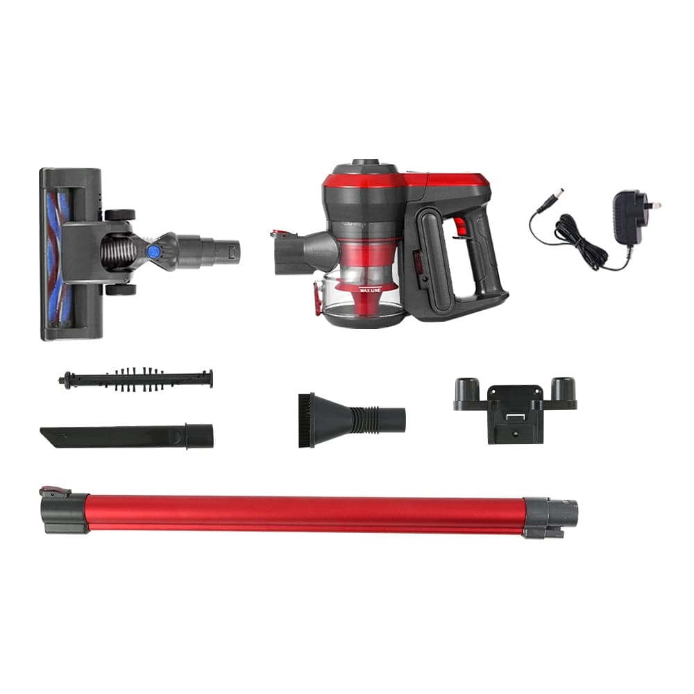Devanti Stick Vacuum Cleaner Brushless Cordless 250W Red - SportZone.co.nz