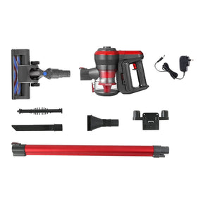 Devanti Stick Vacuum Cleaner Brushless Cordless 250W Red - SportZone.co.nz