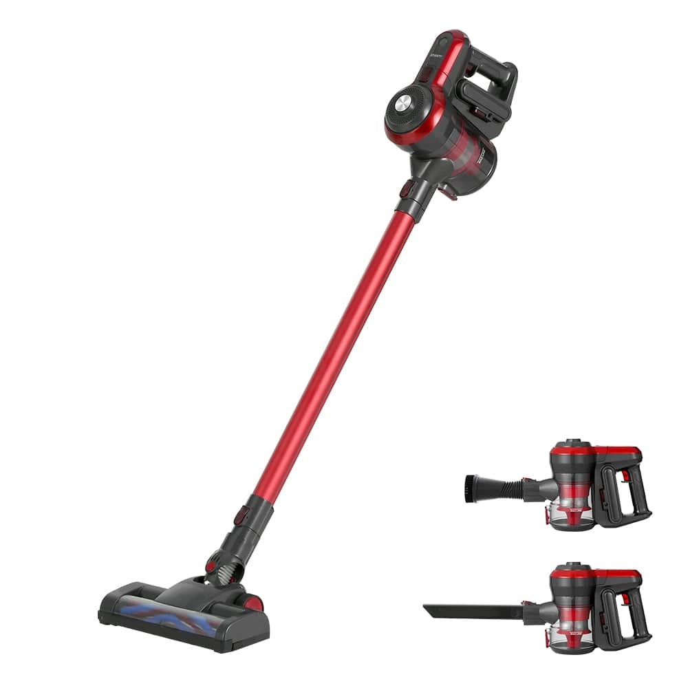 Devanti Stick Vacuum Cleaner Brushless Cordless 250W Red - SportZone.co.nz
