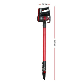 Devanti Stick Vacuum Cleaner Brushless Cordless 250W Red - SportZone.co.nz