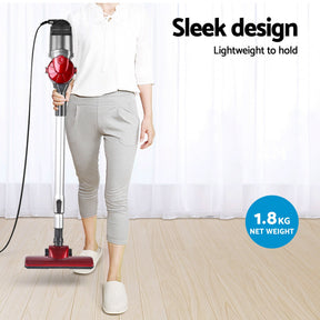 Devanti Stick Vacuum Cleaner Handheld Corded 450W Red - SportZone.co.nz
