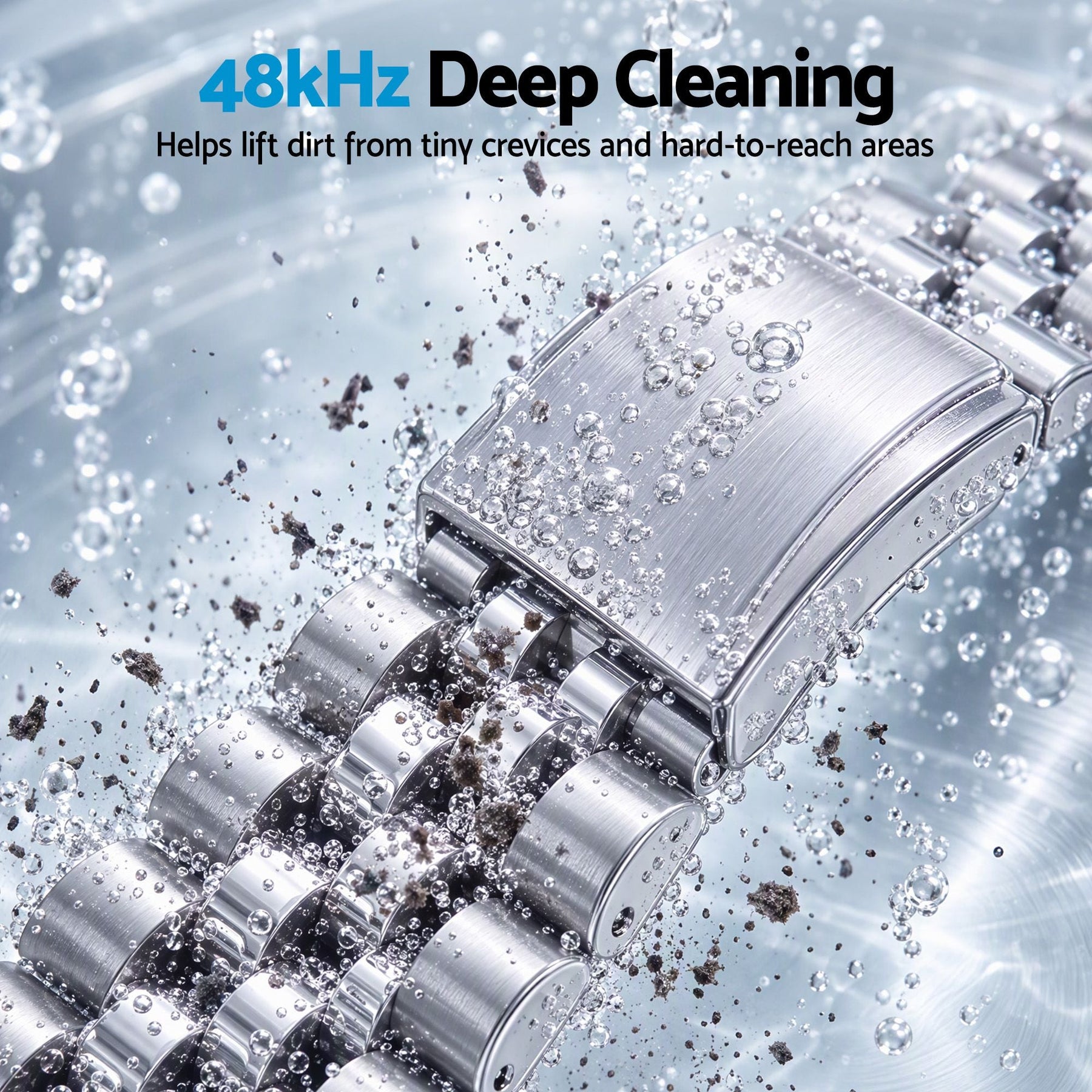 Devanti Ultrasonic Cleaner 700mL 48kHz Jewellery Cleaning Machine with Stainless Steel Tank White - SportZone.co.nz