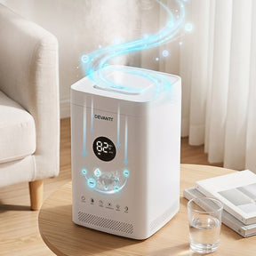 Devanti Ultrasonic Humidifier Air Purifier Top Fill Auto Humidity 3.5L White - SportZone.co.nz