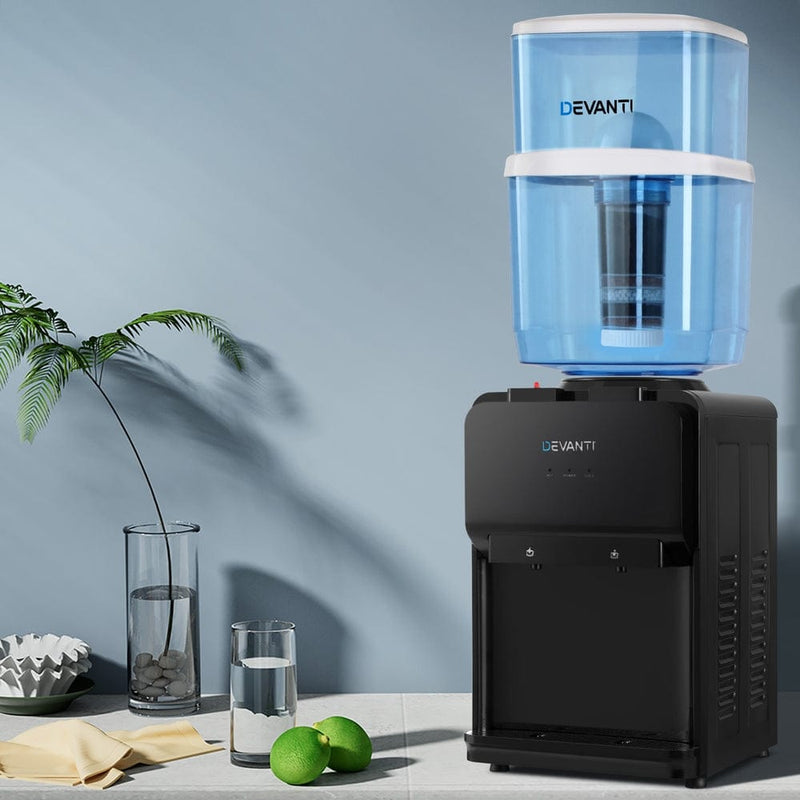 Devanti Water Cooler Dispenser 22L Black - Kitchen Appliance