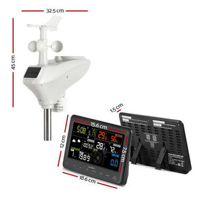 Devanti Wireless WiFi Professional Weather Station Solar Sensor LCD UV Light - SportZone.co.nz