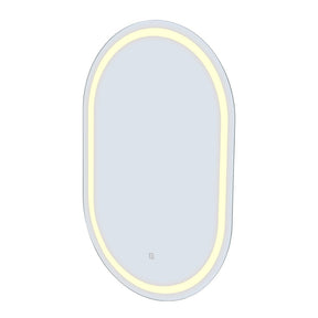 Embellir 2 LED Wall Mirror With Light 50X75CM Bathroom Decor Oval Mirrors Vanity - SportZone.co.nz