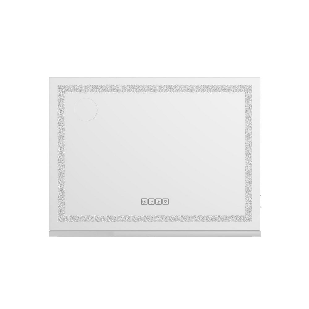 Embellir Bluetooth Makeup Mirror 58x46cm Hollywood Vanity with LED Light Crystal - SportZone.co.nz