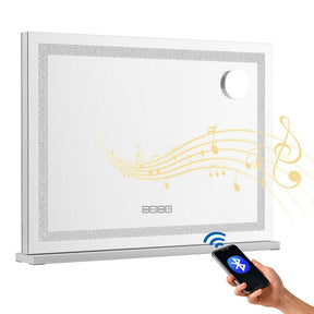 Embellir Bluetooth Makeup Mirror 58x46cm Hollywood Vanity with LED Light Crystal - SportZone.co.nz