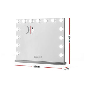 Embellir Bluetooth Makeup Mirror 58x46cm Hollywood Vanity with LED Light Wall - SportZone.co.nz